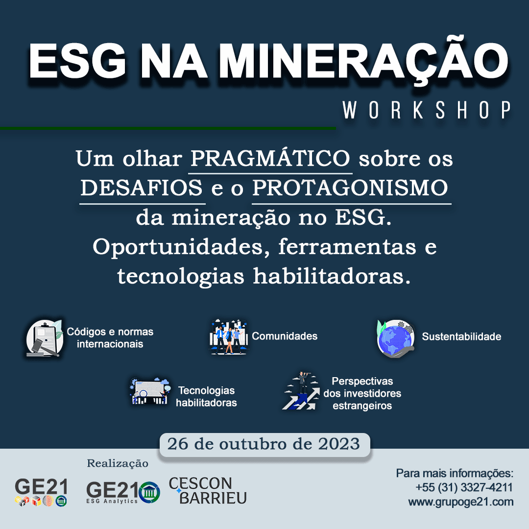 GE21 promove ESG na Mineração em outubro