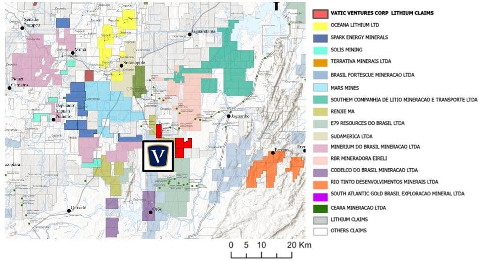 Canadense Vatic Ventures adquire áreas para exploração em Solonópole, no Ceará