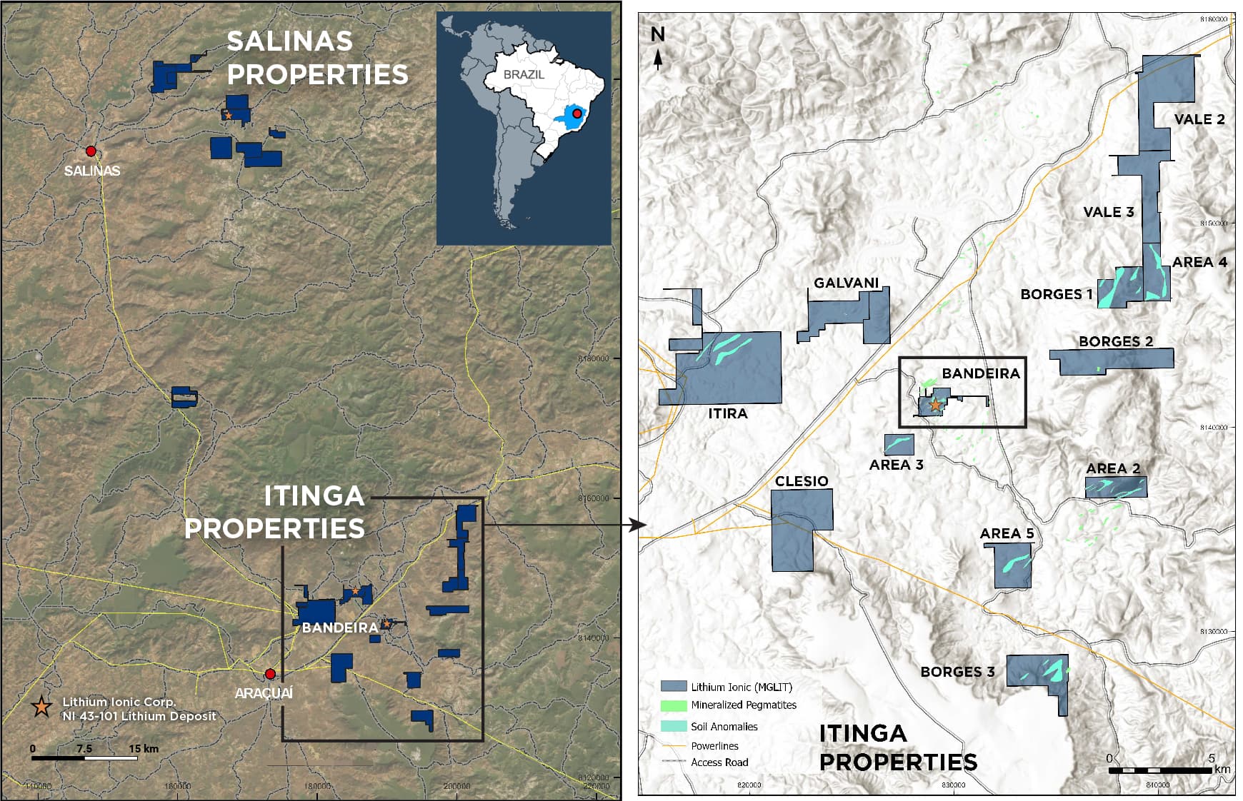 Lithium Ionic prevê investir US$ 266 milhões no projeto Bandeira, no Vale do Lítio