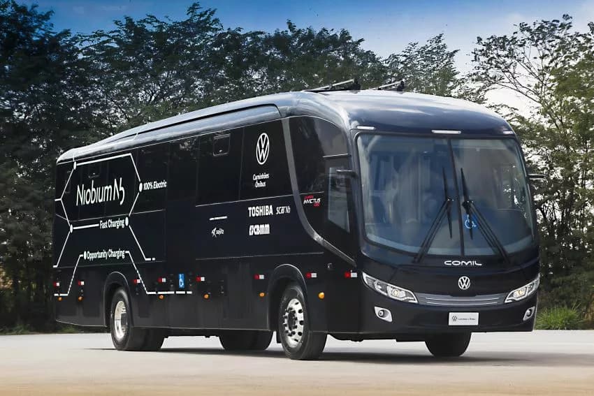 Testado em Araxá primeiro ônibus elétrico com bateria de íons de lítio e nióbio