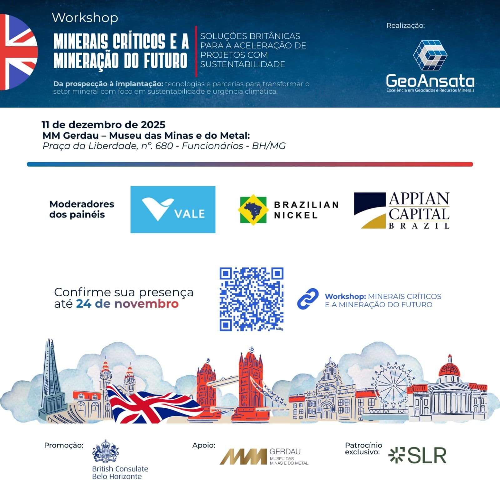 Consulado Britânico de BH promove workshop sobre minerais críticos